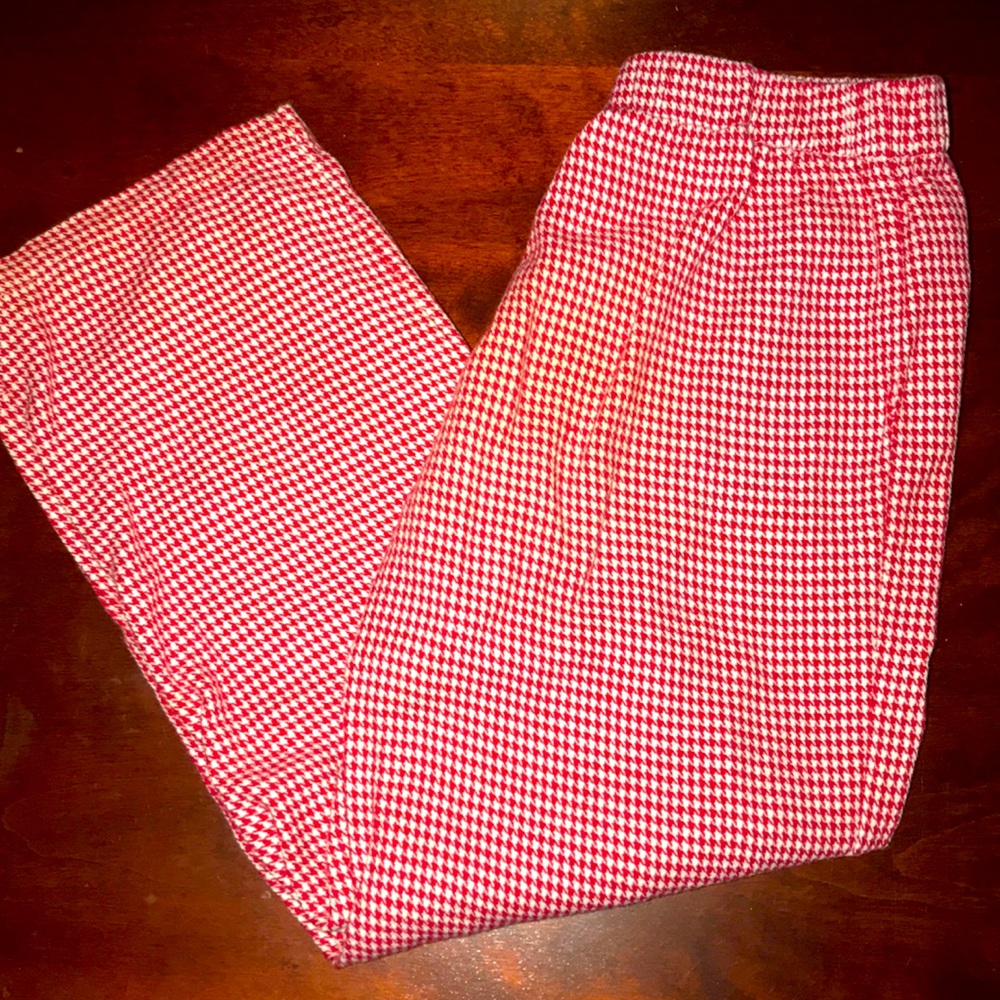 Red gingham pants